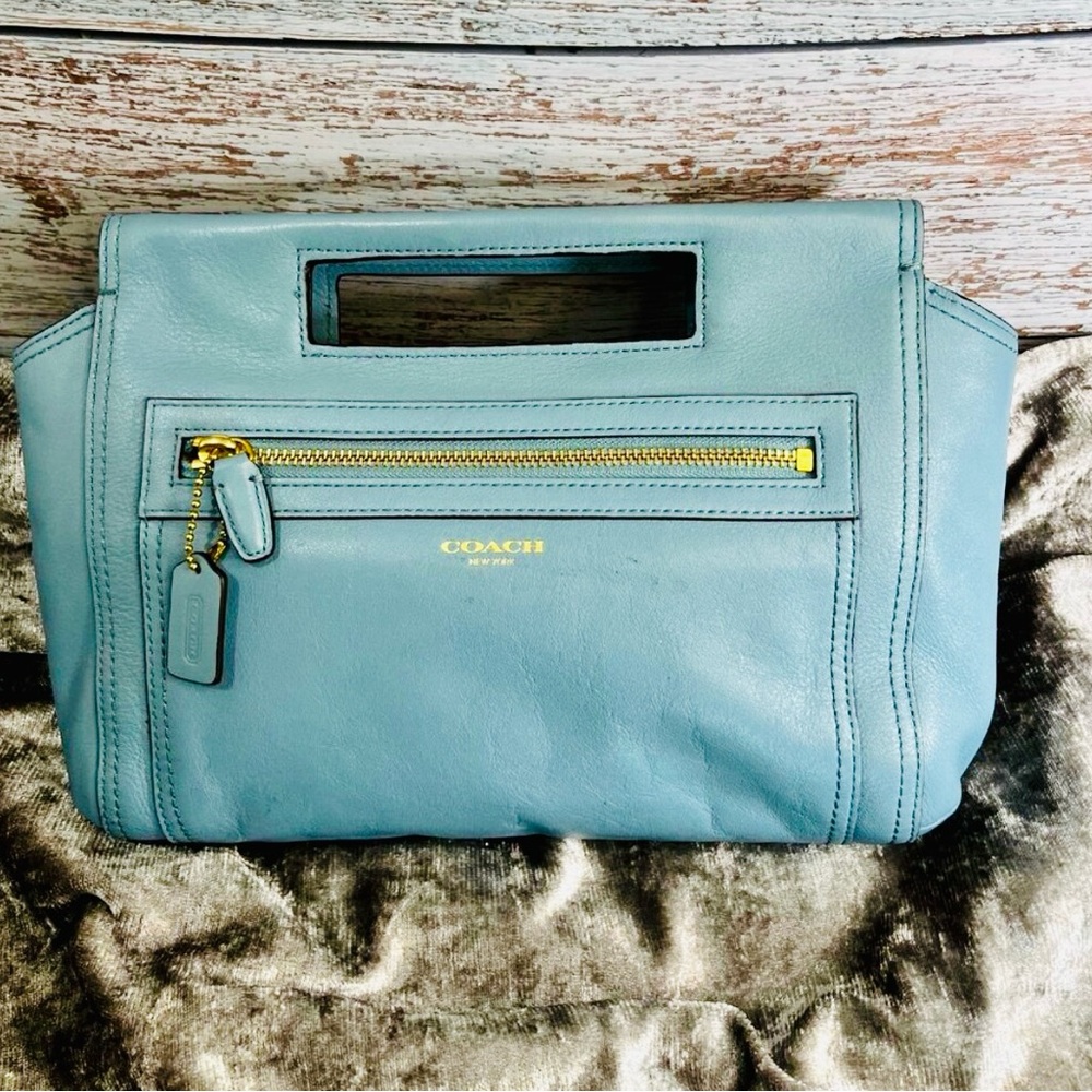 Coach Legacy Basket Clutch Purse Handbag
